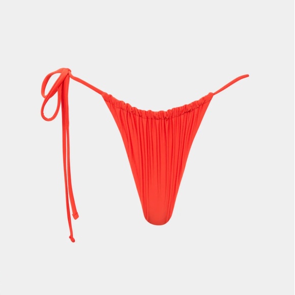 470. SIR. The Label Clarita String Bikini in Tangerine $200 EUC Sz 0 = XS - Picture 6 of 7